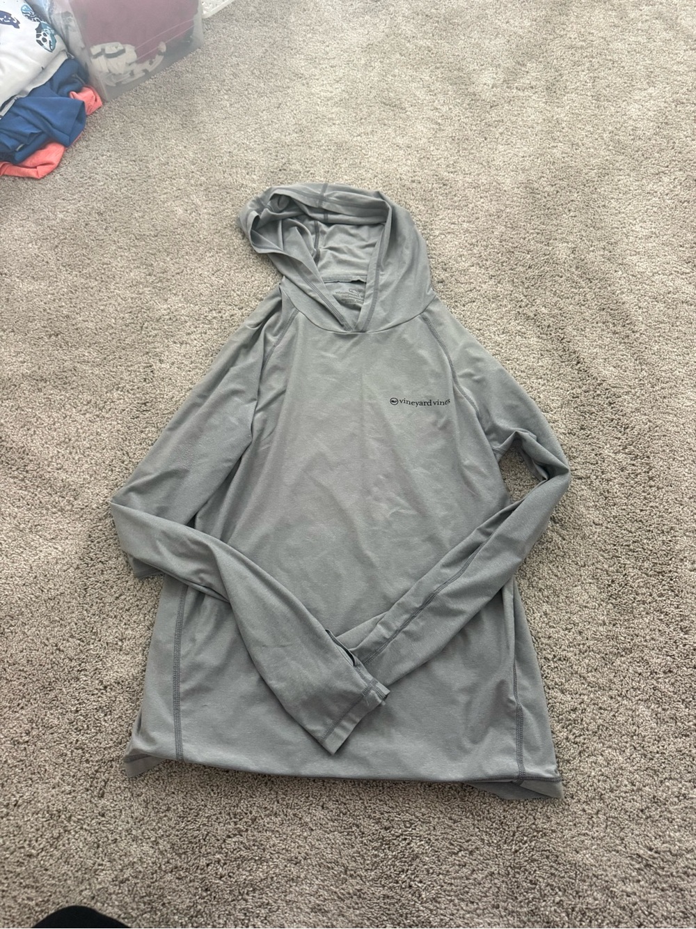 Vineyard Vines Gray Hoodie Long Sleeve Pull-On